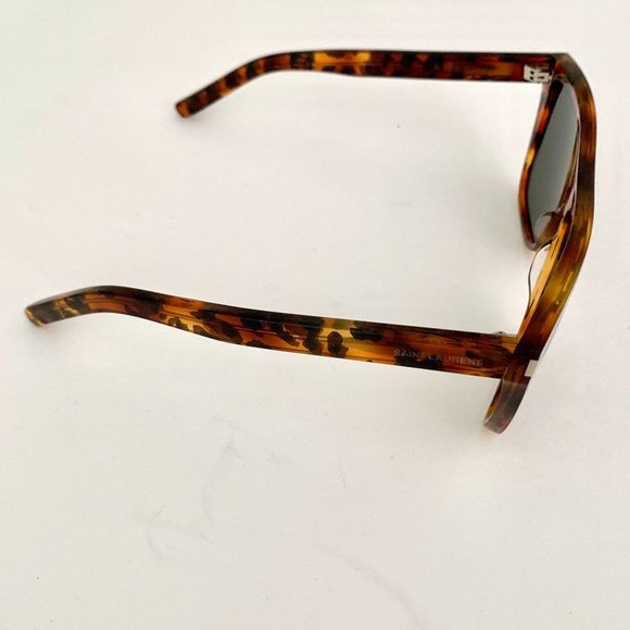 Saint Laurent SL507 Unisex Sunglasses in Brown/Tortoise - Picture 8 of 9